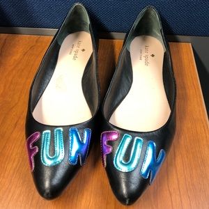 Kate Spade leather FUN flats size 7m